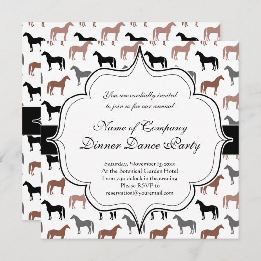 Pferdeschwalbe Einladung (Vorne/Hinten)