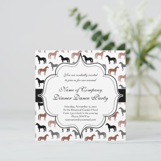 Pferdeschwalbe Einladung (Stehend Vorderseite)