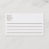 Pferdeschwanz Visitenkarte (Rückseite)