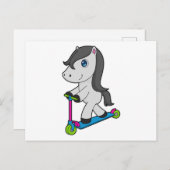 PferdeScooter Postkarte (Vorne/Hinten)