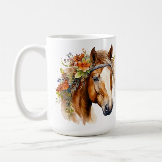 Pferdeserie 15 oz Klassische Tasse (Links)