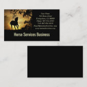 Pferdeservice oder tierärztliche Ausbildung des Bo Visitenkarte (Vorne/Hinten)