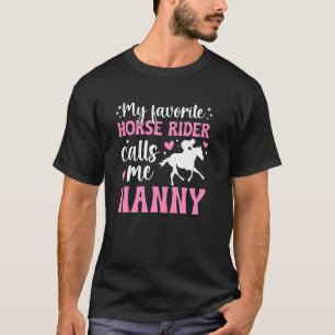 Pferdeshow-Kindermädchen Oma stolze Reitsport-Kind T-Shirt