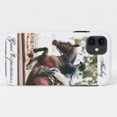 Pferdeshow Pferd & Reiter Reitsportler Jumper Case-Mate iPhone Hülle (Rückseite (Horizontal))