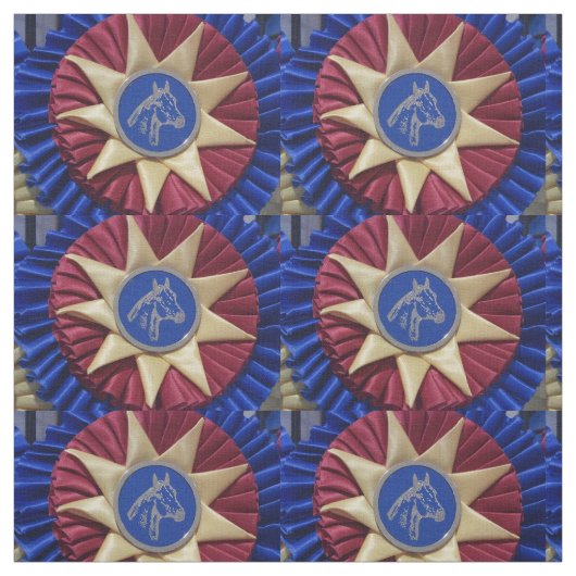 Pferdeshow-Rosette Stoff (Muster)