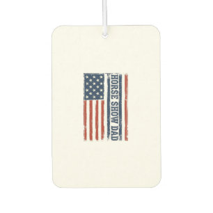 Pferdeshow-Vater Amerikanische Flagge Vintage-Shir Autolufterfrischer