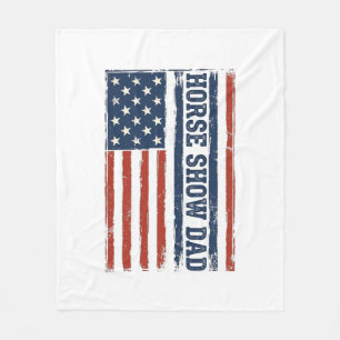 Pferdeshow-Vater Amerikanische Flagge Vintage-Shir Fleecedecke