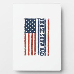 Pferdeshow-Vater Amerikanische Flagge Vintage-Shir Fotoplatte