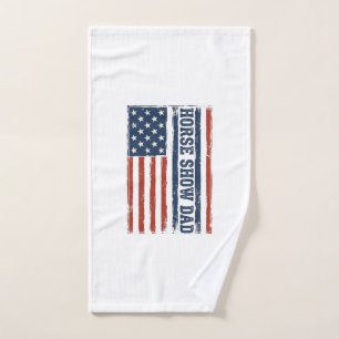 Pferdeshow-Vater Amerikanische Flagge Vintage-Shir Handtuch