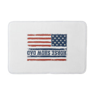 Pferdeshow-Vater Amerikanisches Flagge Vintage-Shi Badematte