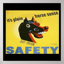 Pferdesicherheit Zweite Weltkriegsausgabe Poster