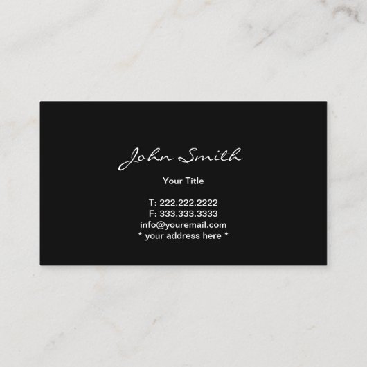 Pferdesilber-Symbol Berufliche Pferde Visitenkarte (Rückseite)