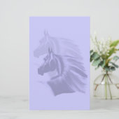 PferdeSilhouette beschattete Sationary Briefpapier (Stehend Vorderseite)