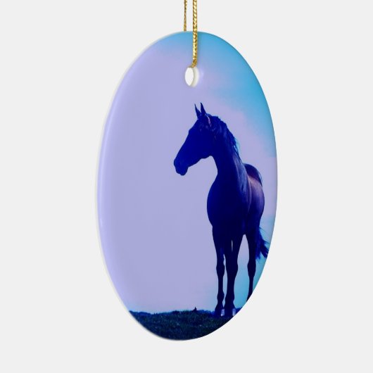 PferdeSilhouette-Entwurfs-Verzierung Keramikornament (Rechts)