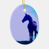 PferdeSilhouette-Entwurfs-Verzierung Keramikornament (Hinten)