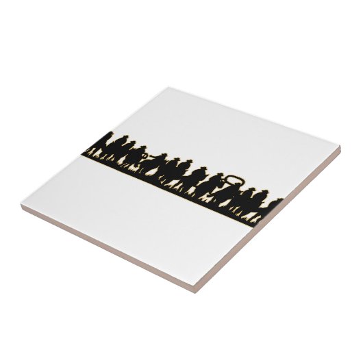 PferdeSilhouette Fliese (Seite)