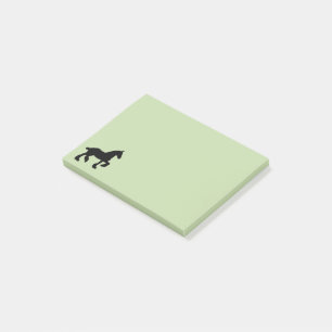 Pferdesilhouette im rustikalen Western-Stil, Equin Post-it Klebezettel