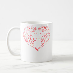 Pferdesilhouette Pferdeliebe Herz Reitpferd Reit Kaffeetasse