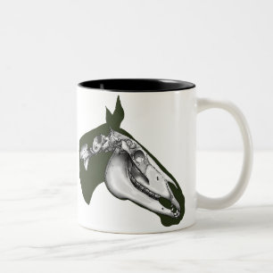 Pferdeskelett Zweifarbige Tasse