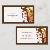 Pferdeskizze und Schlangenbiss in Braun Visitenkarte (Vorne/Hinten)