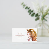 Pferdeskizze und Schlangenbiss in Braun Visitenkarte (Stehend Vorderseite)