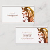 Pferdeskizze und Schlangenbiss in Braun Visitenkarte (Vorne/Hinten)