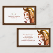 Pferdeskizze und Schlangenbiss in Braun Visitenkarte (Vorne/Hinten)