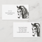 Pferdeskizze und Schlangenbiss in Grau Visitenkarte (Vorne/Hinten)