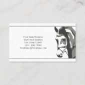 Pferdeskizze und Schlangenbiss in Grau Visitenkarte (Rückseite)