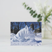 Pferdeskulptur, Quebec, Kanada Postkarte (Stehend Vorderseite)