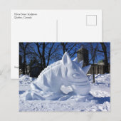 Pferdeskulptur, Quebec, Kanada Postkarte (Vorne/Hinten)