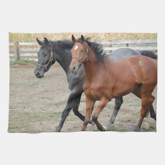 Pferdespiel Geschirrtuch (Horizontal)
