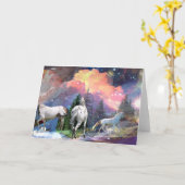 Pferdespiel Karte (Gelbe Blume)