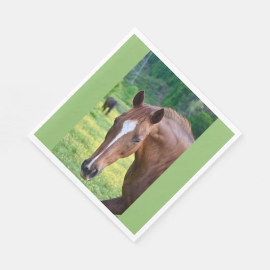 Pferdespiel Serviette (Ecke)