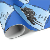 Pferdespringen Ich würde eher reiten!Reittier Geschenkpapier (Rolleneckpunkt)