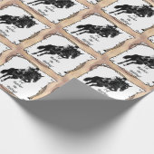 Pferdespringen Ich würde eher reiten!Reittier Geschenkpapier (Ecke)