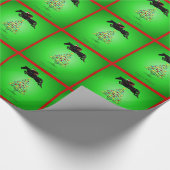 Pferdespringendes Weihnachten Geschenkpapier (Ecke)