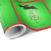 Pferdespringendes Weihnachten Geschenkpapier (Rolleneckpunkt)