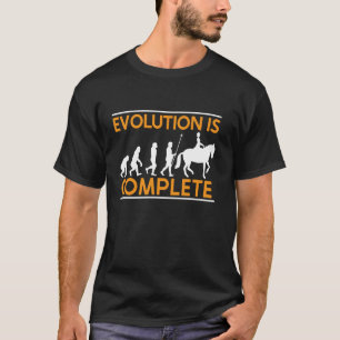 Pferdesprüche Lustige Pferdereiter Evolution T-Shirt