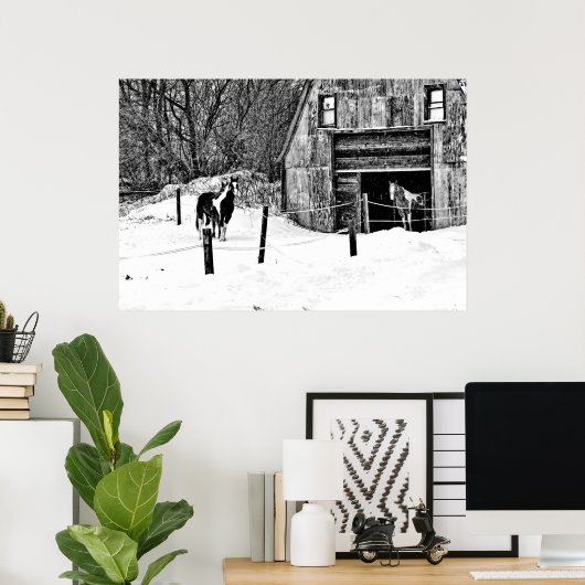 Pferdestall-BW Poster (Heimbüro)