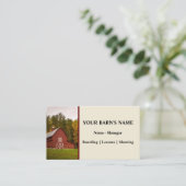 Pferdestall - Reitausweis Boarding Visitenkarte (Stehend Vorderseite)