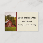 Pferdestall - Reitausweis Boarding Visitenkarte (Vorderseite)