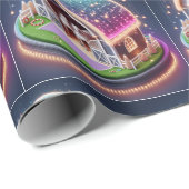 Pferdestall zu Weihnachten dekoriert und Pferde Geschenkpapier (Rolleneckpunkt)