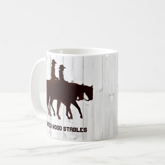 Pferdeställe Western Pferderücken Kaffeetasse (Vorderseite Links)