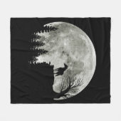 Pferdestand auf dem Berg, unheimlich Halloween-Mon Fleecedecke (Vorderseite (Horizontal))