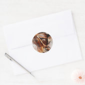 Pferdestation Runder Aufkleber (Umschlag)