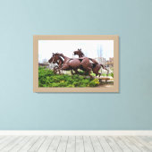 Pferdestatue Leinwanddruck (Insitu (Holzboden))