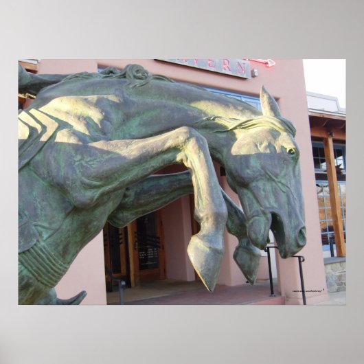 Pferdestatue Poster (Vorne)