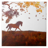 Pferdestelle, moderne Minimalistische Abstrakte Er Fliese (Vorderseite)