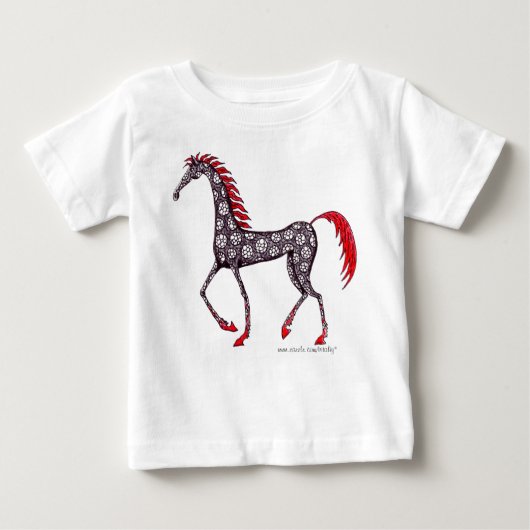 Pferdestifttinte, die Baby-T - Shirtentwurf Baby T-shirt (Vorderseite)